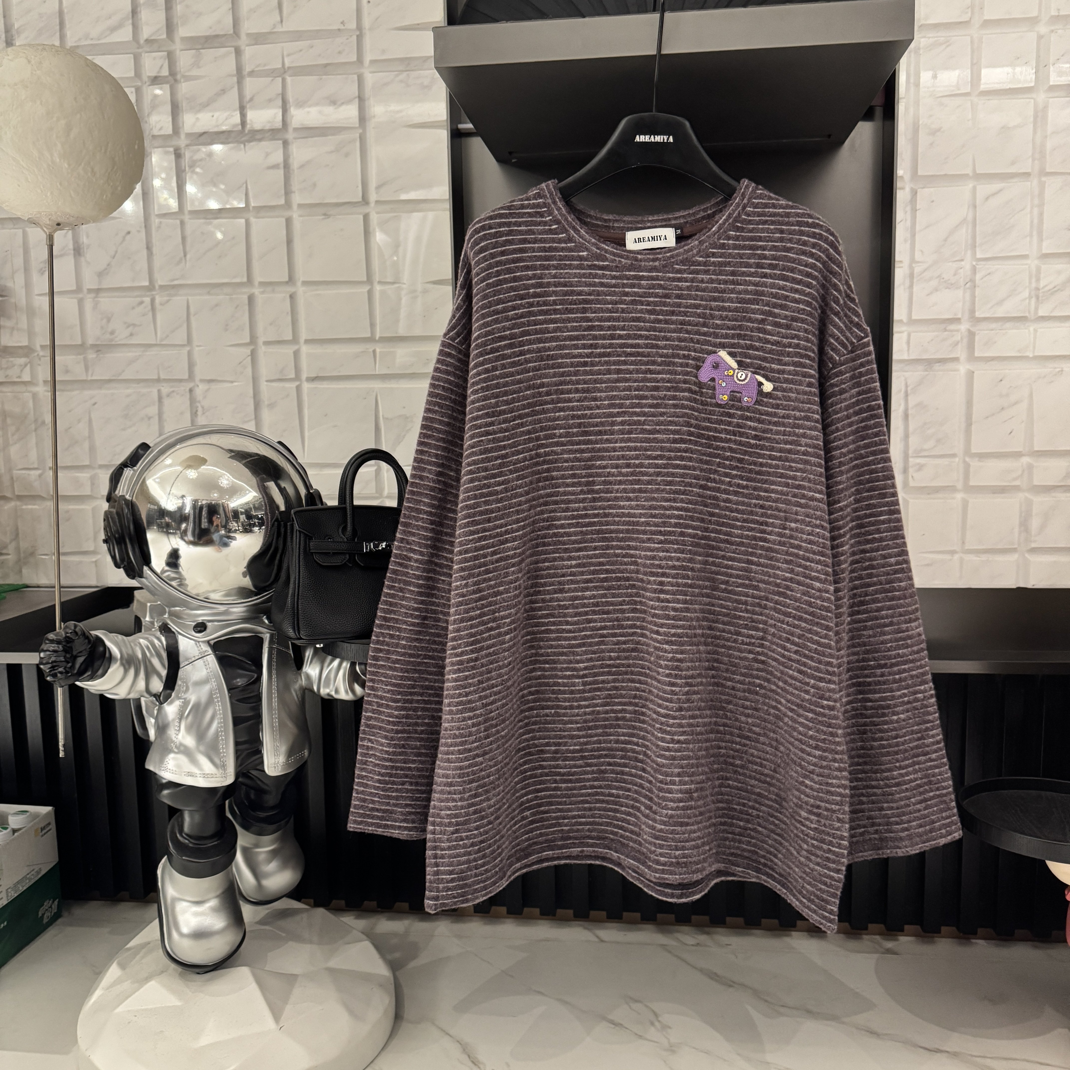 【软糯木马纹】女款秋冬潮牌氛围感条纹圆领长袖T恤CP648,女装/女士精品,民族服装/舞台装,淘宝优惠券,粉丝福利购,淘宝优惠卷