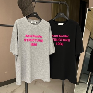 玫红点睛 宽松字母印花圆领短袖 女款 休闲夏季 T恤CP839 时尚