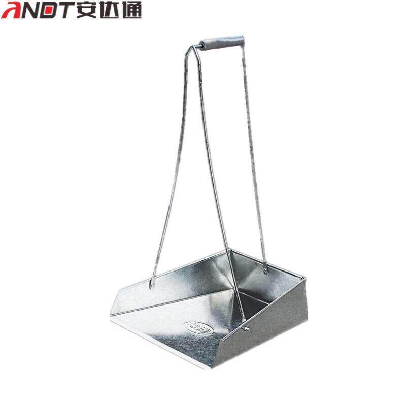 安达通白铁皮垃圾斗防风撮箕加厚簸箕园林清洁畚箕铁簸箕户外扫地