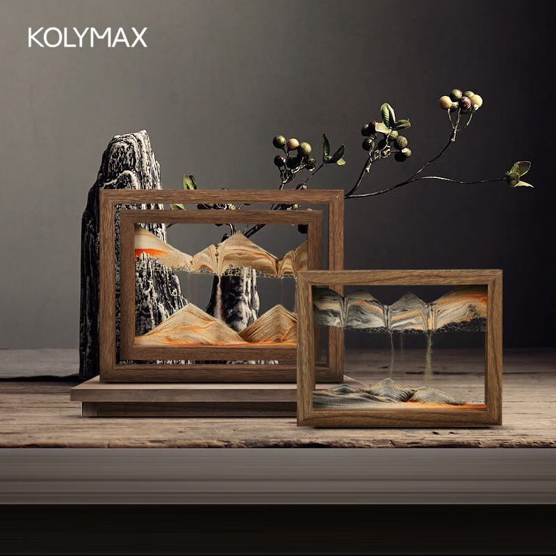 KOLYMAX创意流沙画液体沙漏摆件解压办公室桌面装饰生日元宵情人