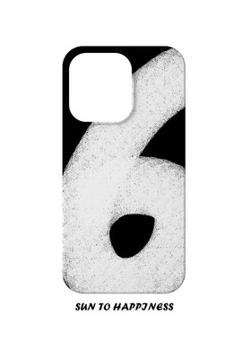 原创设计抽象黑色数字插画适用苹果17PROMAX菲林手机壳IPHONE16PLUS/14/15简约个性小众二合一硅胶防摔保护软