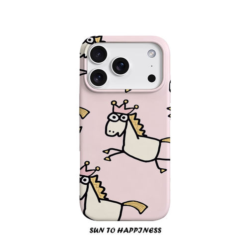 马年限定款粉色马公主菲林手机壳