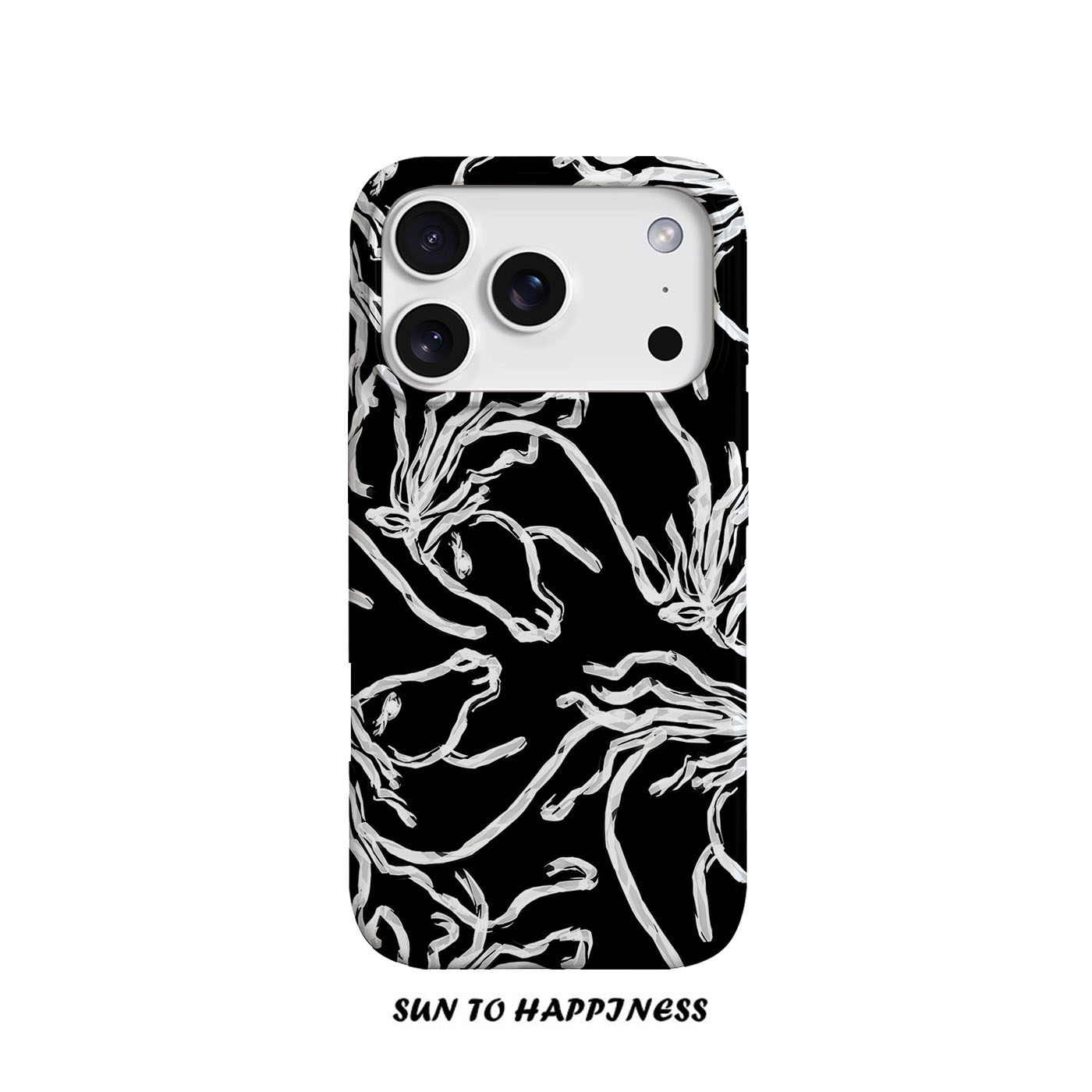 马年限定款原创个性黑白马艺术适用苹果17PROMAX菲林手机壳iphone16plus软壳15简约时尚14潮流新年全包二合一