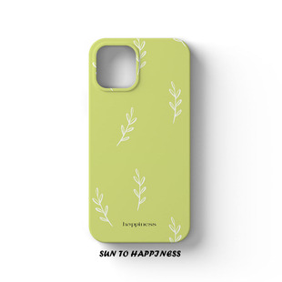 ins风简约清新适用苹果17PROMAX手机壳菲林16plus15pro小众草绿磨砂全包边13mini大孔全包亮面个性文艺术女生