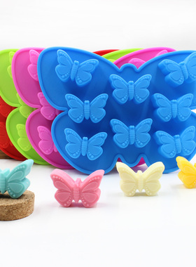 创意硅胶模具手工皂模具冰格模具昆虫模具动物乐园蝴蝶模具制冰盒