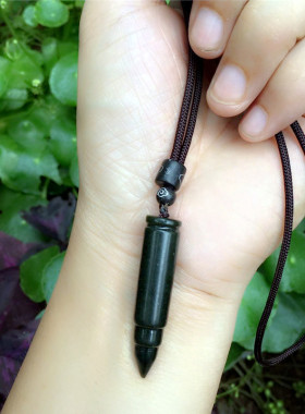 和田青玉子弹头挂件玉石吊坠男