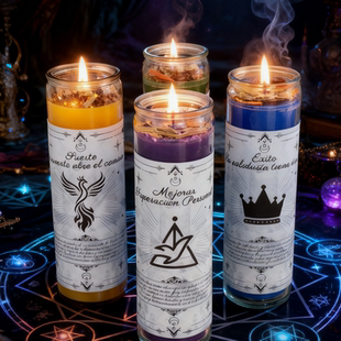 许愿蜡烛老墨西哥上岸桃花香薰蜡烛原创祈愿七天手工净化香氛蜡烛