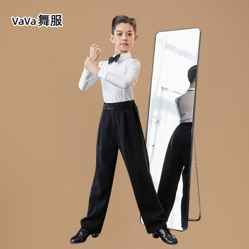 男童拉丁舞礼服专业艺考成人礼服solo衬衫裤装高端比赛服装演出服