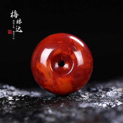 天然儿童平安扣挂坠南红玛瑙