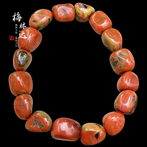 梅林达旗舰店天然南红玛瑙手串
