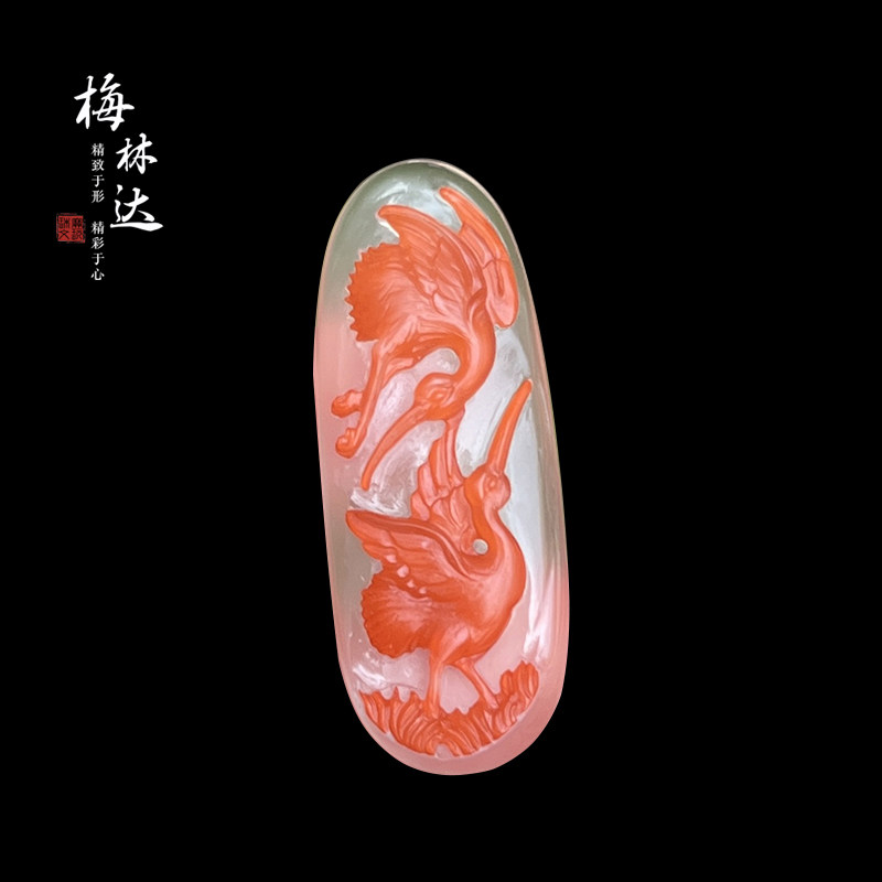 Melinda/梅林达【扶辰】天然南红玛瑙吊坠冰飘俏色仙鹤神鸟玉坠女,饰品/流行首饰/时尚饰品新,颈饰,淘宝优惠券,粉丝福利购,淘宝优惠卷