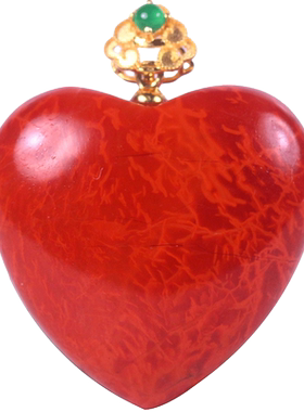 梅林达女南红玛瑙爱心吊坠