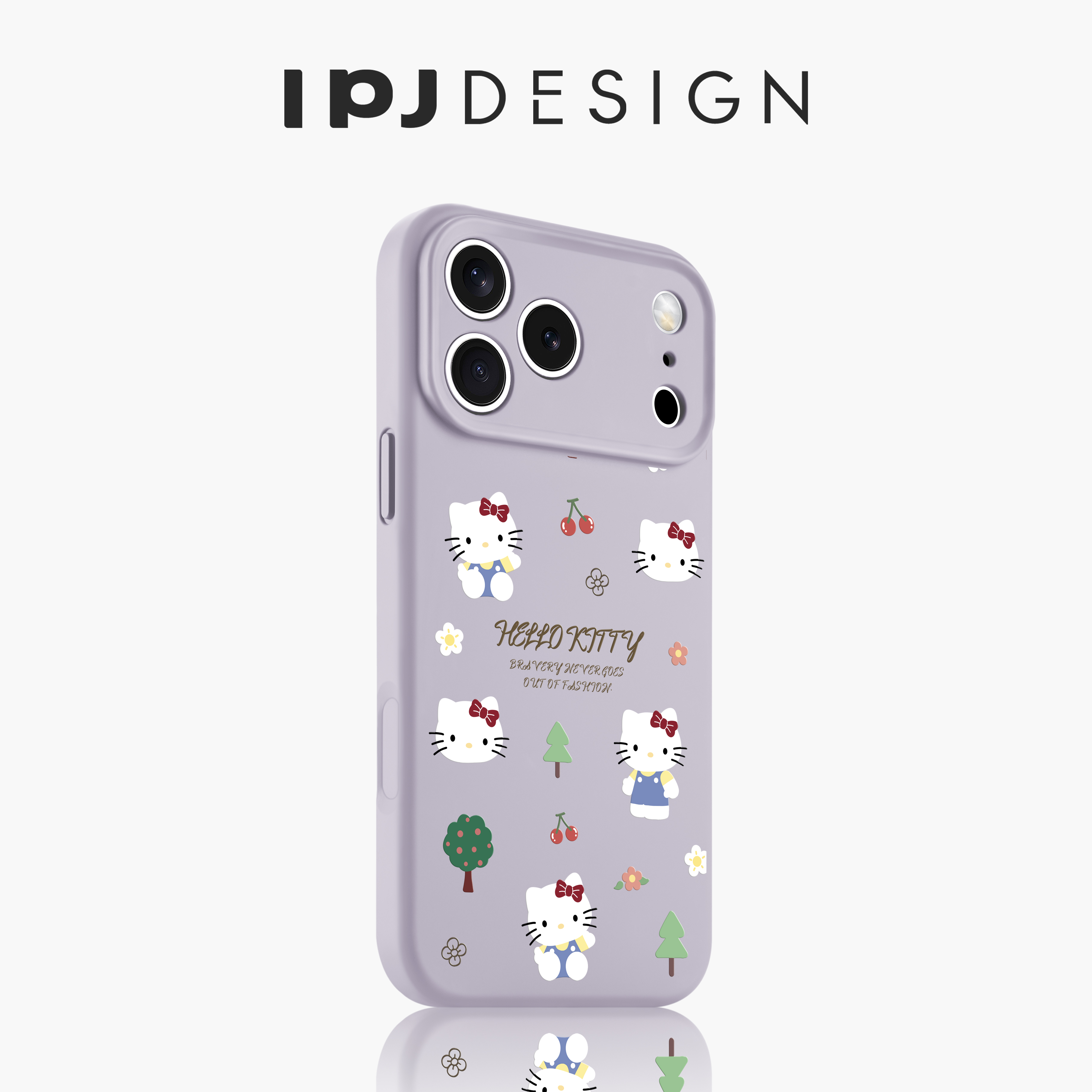 IPJ个性可爱风樱桃凯蒂猫液态手机壳17适用于iphone16promax苹果15PRO手机壳13小众14套12硅胶防摔