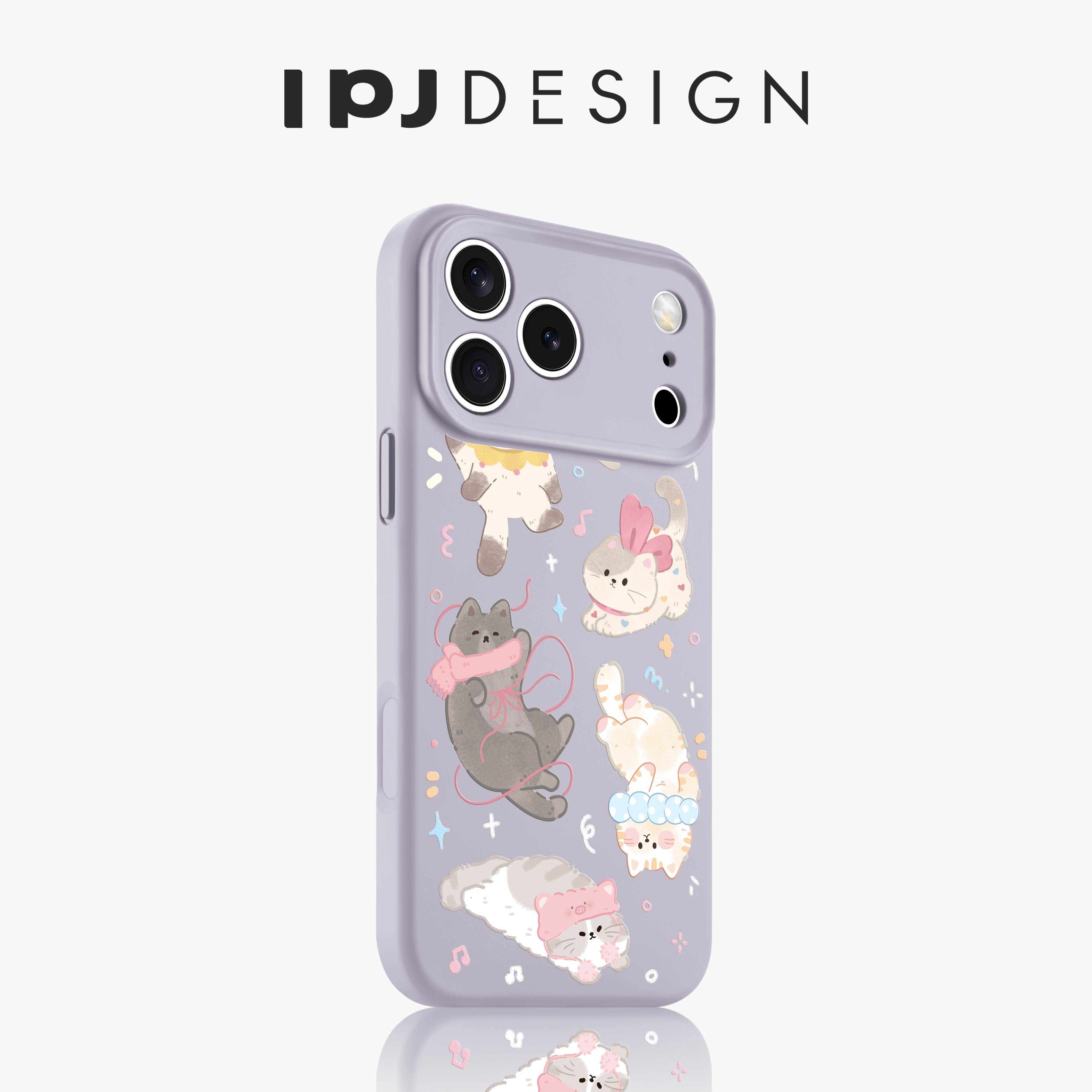 IPJ粉色少女心慵懒猫咪液态手机壳17适用苹果15promax手机壳iphone16Plus13个性12防摔14小众15卡通