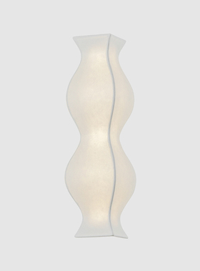 简约白色蚕丝葫芦客厅背景墙壁灯别墅走廊卧室样板房展厅软装灯具