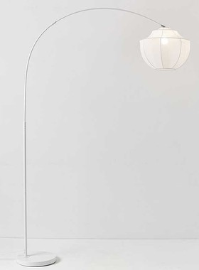 简约设计师白色弹力布几何落地灯客厅沙发区书房别墅展厅软装灯具