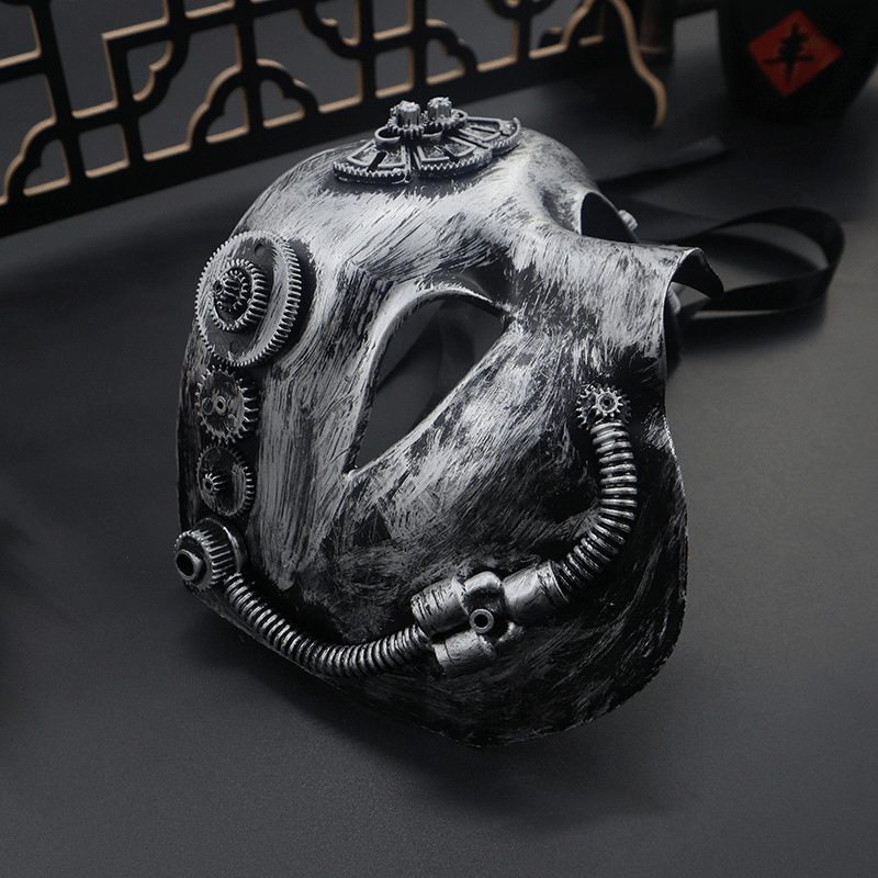 唱将年会万圣节半脸抖音朋克面具