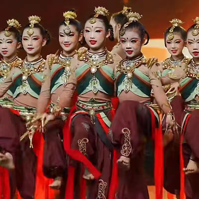 云川之舞雅韵倾城西夏公主灼灼千姿同款少儿敦煌飞天古典舞表演服