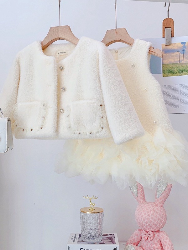 儿童气质礼服背心裙套装