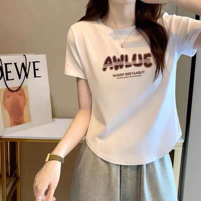 2025夏季不规则白色短款紧身短袖上衣女新款修身设计感小众ins风