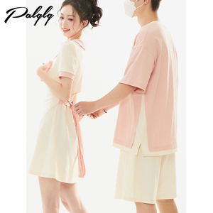 【清仓价】polo针织裙减龄连衣裙休闲T恤女夏收腰裙