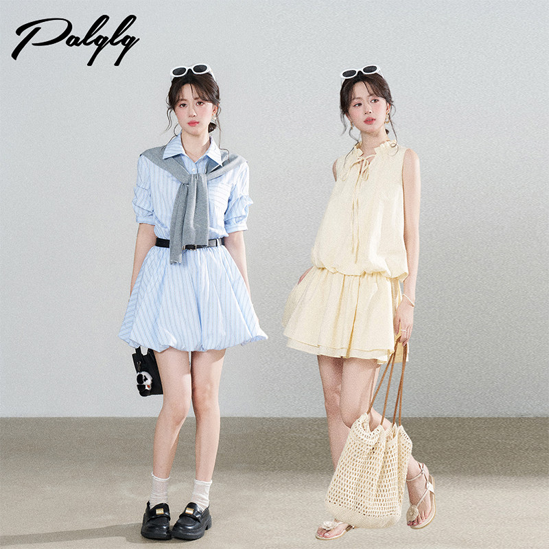 Palglg衬衫裙/V领连衣裙图片