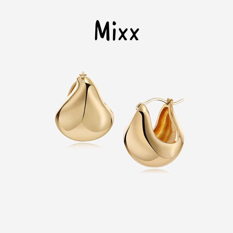 Mixx靡诗精致通勤925银针永恒金色耳环,饰品/流行首饰/时尚饰品新,耳环,淘宝优惠券,粉丝福利购,淘宝优惠卷