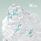 925银双映绿琉璃锁骨项链耳环戒指套装 Mixx靡诗2025秋季 新品