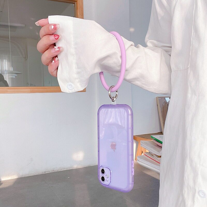 抖音同款卡通硅胶手环扣液态手机壳扣女生腕带圈通用挂饰挂件贴片挂钩防丢神器ins风U盘钥匙扣防掉手提卡片