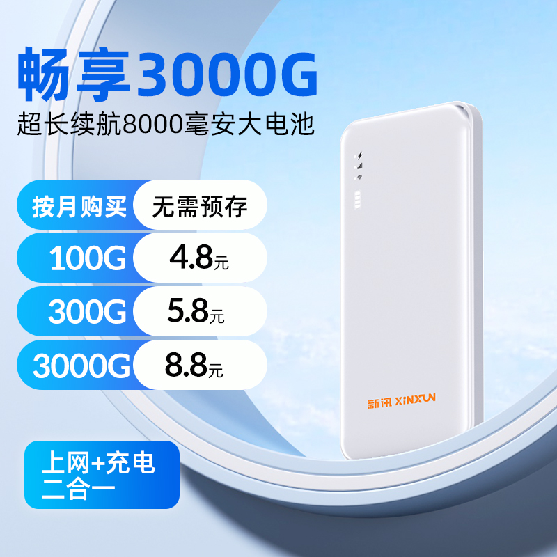 随身wifi充电宝二合一2025新款手机移动无线wifi6网络热点全国通用便携式超长续航车载流量路由器宽带上网卡