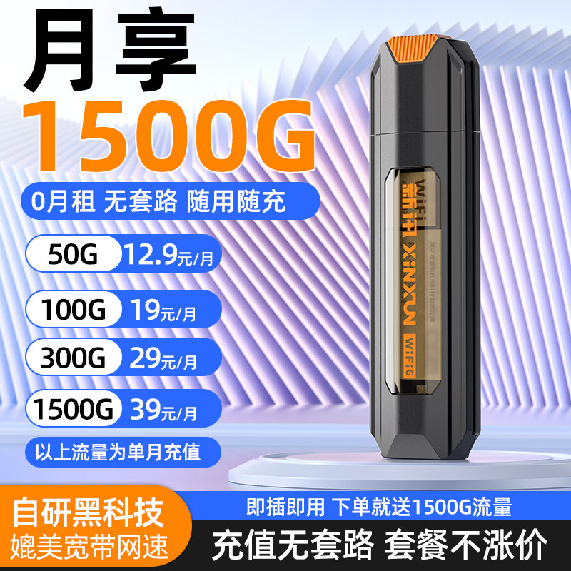 新讯网络随身wifi2026新款移动无线wifi插电即用无限速4g流量全国通用USB车载专用wifi6上网路由器宽带便携式
