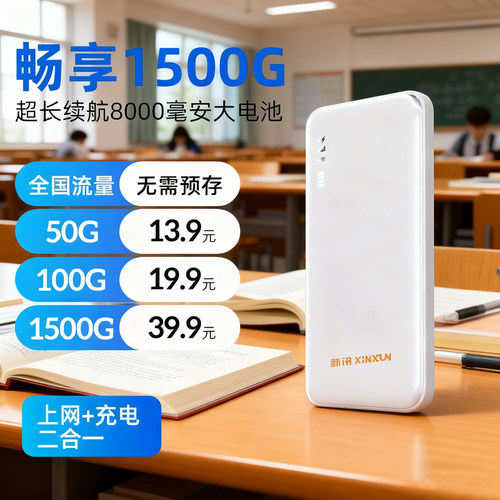2025新款随身wifi充电宝二合一移动无线wifi6网络手机流量全国通用官方正品便携式车载5Ghz双频路由器上网卡