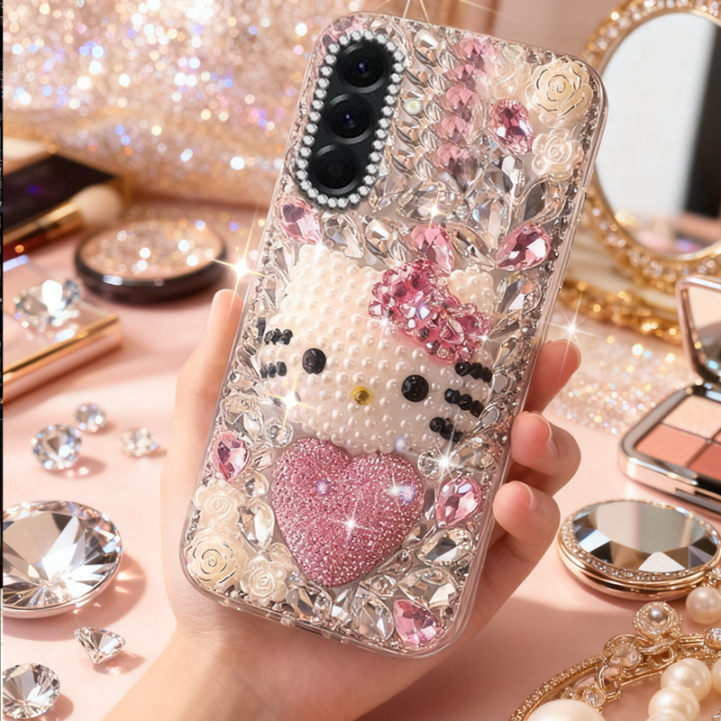 高端奢华镶钻手机壳，不掉钻，不发黄