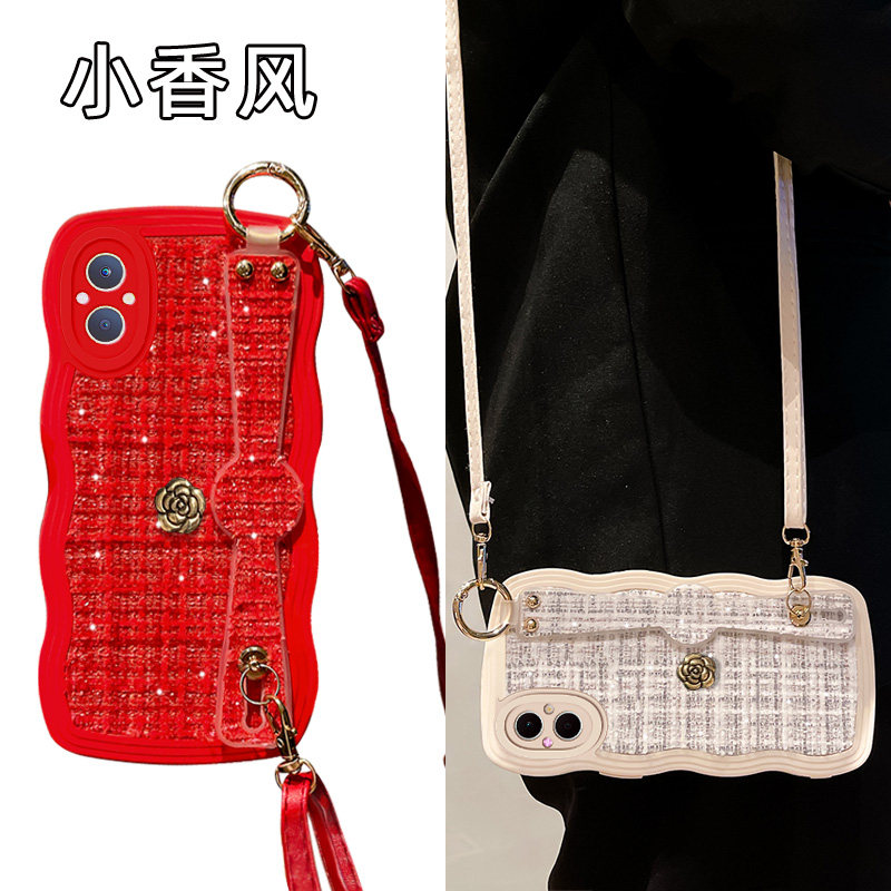 红色斜挎斜背腕带支架适用OPPOA96手机壳a97硅胶a98网红a1x女a57 5g新款a55s奢华a72冬天a93s保暖a32/a11防摔属于什么档次？