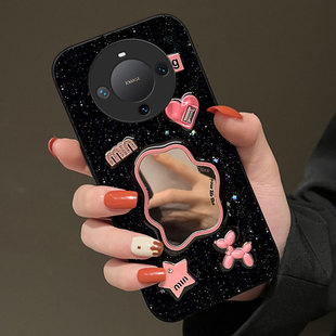 2026新款高级亮片适用华为Mate60手机壳秋冬荣耀300小众P60卡通10se硅胶11女款P70Art新品60SE外壳80防摔300