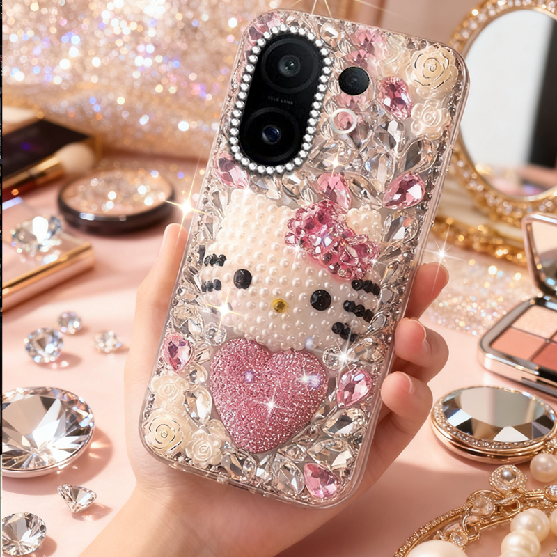 高端奢华镶钻手机壳，不掉钻，不发黄