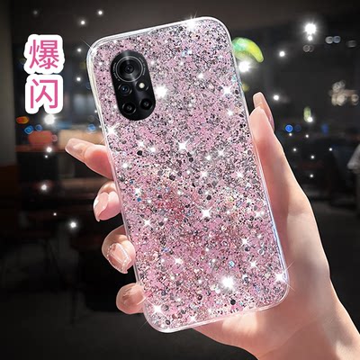 透明滴胶爆闪硅胶软壳适用华为nova8pro手机壳女款nova7se活力版/nove10/5z/5t/5i全包防摔n0va6/4e/3e/3i套