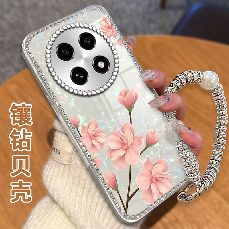 高级感电镀贝壳纹镶钻  不掉漆 不掉色