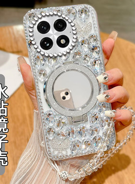 满钻奢华带镜子适用oneplus一加13手机壳本命年10Pro防摔11R网红Ace带支架Ace2Pro保护套ace3硬壳9高级感