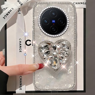 外壳X40巨好看50Z网红X6带钻30Plus全包 高端水钻带支架适用荣耀X70手机壳上档次X50GT闪钻70S硅胶20青春版