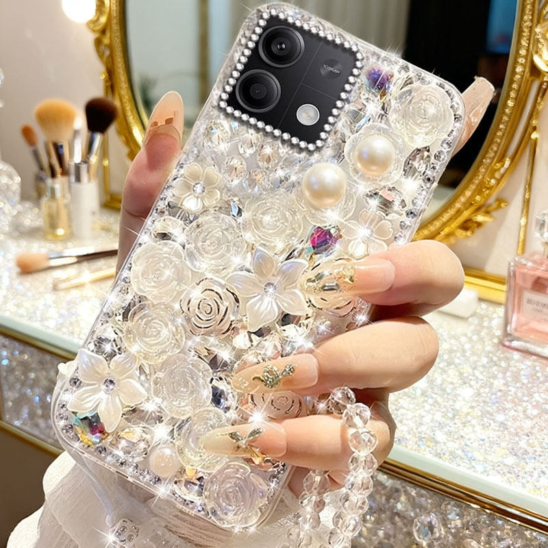 新年本命年镶钻适用redmi红米Note13手机壳新款MIX4保护套14新品2/2026年15网红13女款15满钻12外壳15奢华14+