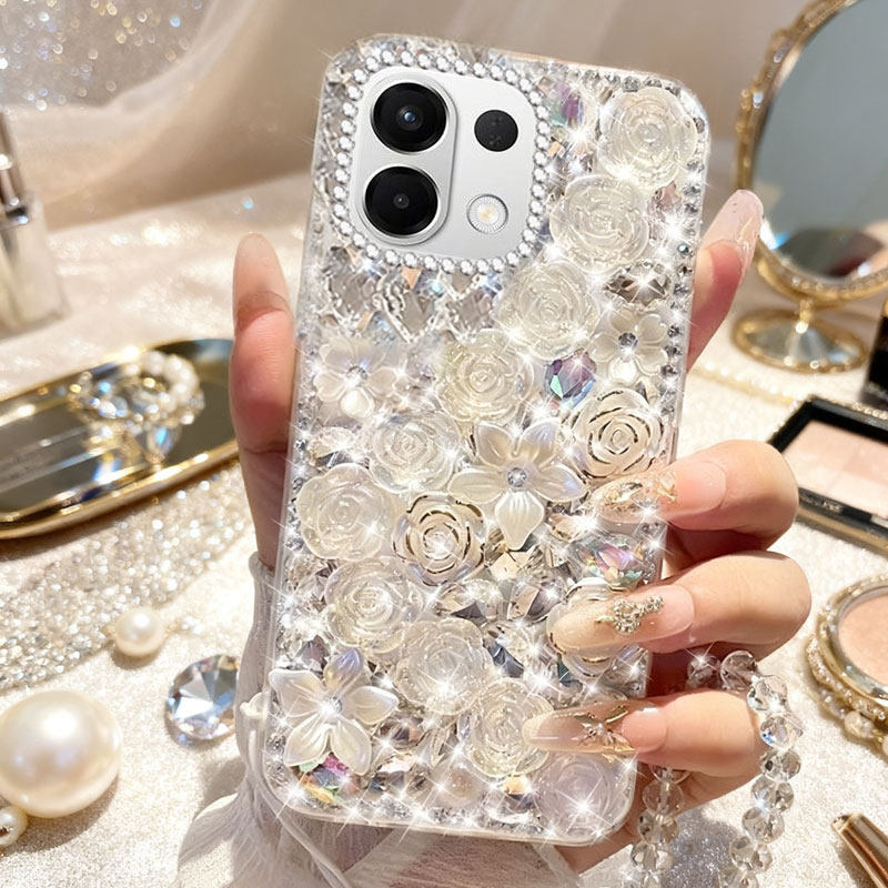 高端奢华镶钻手机壳，不掉钻，不发黄