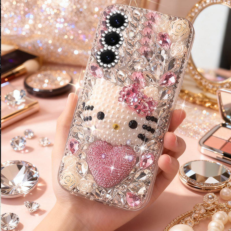 高端奢华镶钻手机壳，不掉钻，不发黄