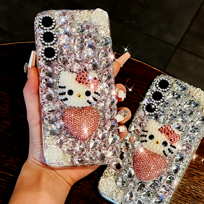 高端奢华镶钻手机壳，不掉钻，不发黄