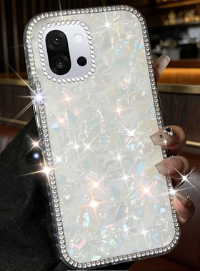 高级镶钻七彩贝壳适用oneplus1+一加13T手机壳外壳Ace2Pro新款ace3v新品11小众ace5至尊版保护套13/2026年10T