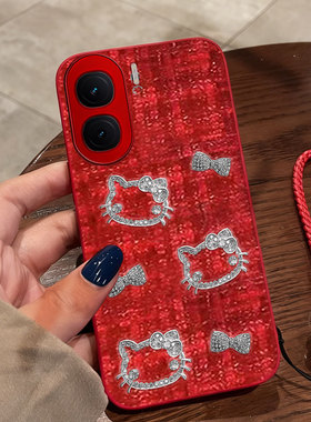 红色本命年布艺小香风适用iqooneo11手机壳冬天Z7i外壳6SE名媛3全包8se春节7保护套9/2026年Z9结婚7SE秋冬z10