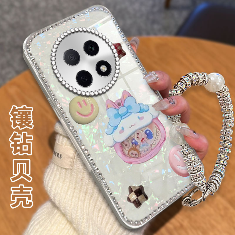 高级感电镀贝壳纹镶钻  不掉漆 不掉色