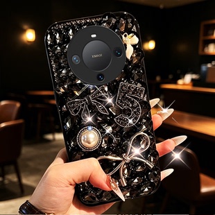 日韩高级感镶钻适用华为Mate60手机壳保护套30pro 5G闪钻P70新款pura80外壳50女款P70Art/2026年pura80网红40