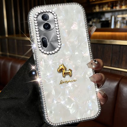 春夏新品带钻闪亮适用OPPOReno11手机壳巨好看7se新款10外壳13高级感4亮晶晶13防摔5 保护套9网红RENO6PRO