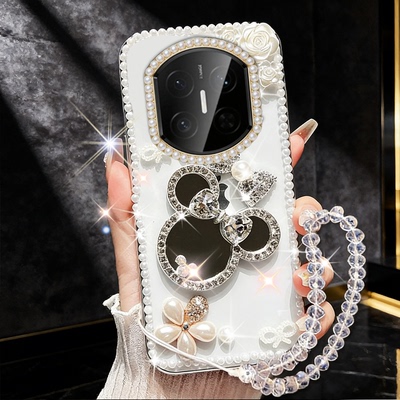 马年新款化妆镜适用华为MateX7手机壳过年V2RSR高级感V3奢华V2至臻版镶钻V2/2026年X2外壳VFlip女款